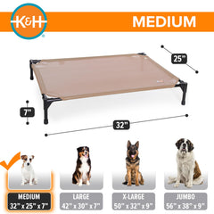 K&H Outdoor Elevated Dog Bed mesh hammock design for joint comfort