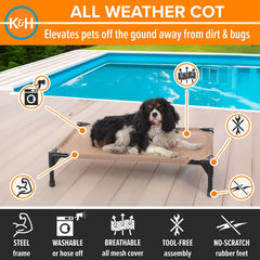 K&H dog bed with removable washable cover for easy cleaning