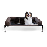 K&H Pet Cot bolstered outdoor bed with plush bolster for cozy outdoor naps.