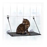 K&H EZ Mount Cat Window Perch for large cats delivers a sunlit window view.