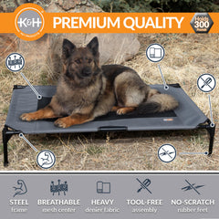 Breathable mesh center on K&H cot for better airflow and cooling