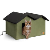 K&H Pet Products extra-wide heated outdoor cat house with two doors for safe access.