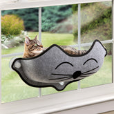 K&H EZ Mount Kitty Face Window Bed provides a cozy sunlit perch for cats.