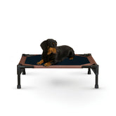 K&H Pet Products outdoor elevated dog cot side view for small dogs staying off warm ground