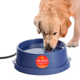 K&H Thermal-Bowl blue 96 oz outdoor water bowl keeps water unfrozen in cold weather.