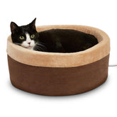 K&H Thermo-Kitty Bed inside view emphasizes plush foam walls for secure lounging.