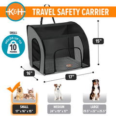K&H Pet Products Travel Safety Carrier side entrances allow easy access.