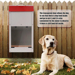 KHEARPSL feeder side view showcases durable galvanized metal for indoor or outdoor use