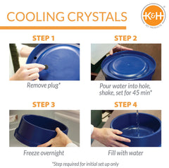 K&H Coolin' bowl freezing process activates cooling to chill water