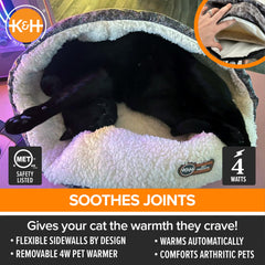 Removable heater component of K&H Thermo-Snuggle Cup Bomber bed.
