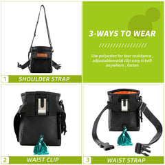 KHPR training pouch attached to belt clip for secure walking
