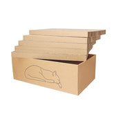 Kidding Pets 5-pack cat scratch pad with box for indoor cats keeps claws away from furniture