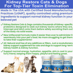 Kidney Restore label close-up highlighting natural ingredients for renal health