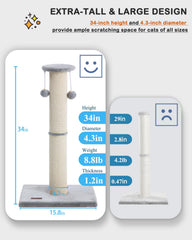Kilodor replaceable sisal scratcher pad extends post life