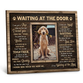 Kilyhome dog memorial frame waiting at the door showcases comforting remembrance.
