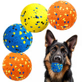 Kimee dog balls blue ball ready for fetch, durable outdoor play.