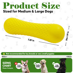 Kimee solid rubber bone chew design side view for firm chewers