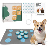 KIMPOK dog buttons on non-slip mat organize training sessions.