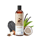 kin+kind Deep Clean Shampoo bottle highlights almond-vanilla scent for a refreshed coat