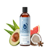 Kin-kind itchy dog shampoo bottle, showing a gentle cleanse for itchy skin.