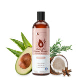 kin+kind itchy pet shampoo bottle front showing gentle cleansing for itchy skin
