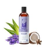 Kin-Kind Oatmeal Shampoo bottle pour for a gentle cleanse on dogs and cats.