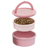 KindTail dog travel bowls with lid-handle for mess-free meals on the go