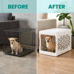 KindTail PAWD collapsible crate folded for easy storage and transport.