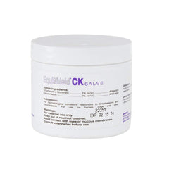 Kinetic Vet EquiShield CK Salve packaging shows dosage and usage.