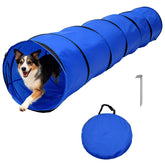 Kinetovolta dog tunnel folded in carry bag for easy transport and storage.