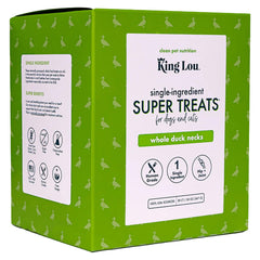 King Lou duck neck whole pieces for dogs and cats, simple single-ingredient reward.