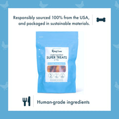 King Lou Pets USA-made label and small-batch packaging