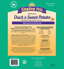 Kingdom Pets Duck Jerky Training Piece shown for rewarding training