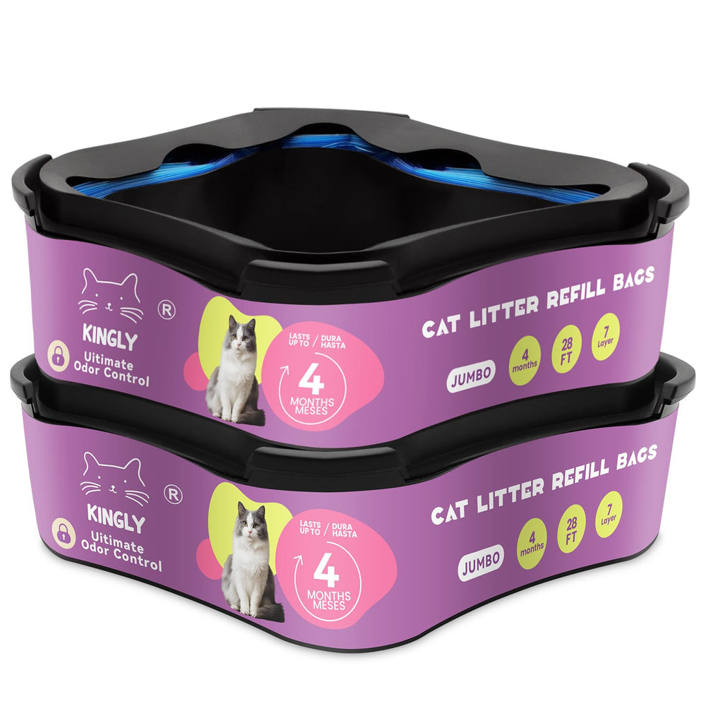 Kingly Litter Genie compatibility with 28ft refill in a 2-pack for extended use.