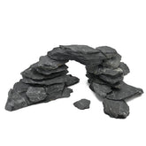 Kingrui natural slate basking stone enhances aquarium ambiance and reptile warmth.