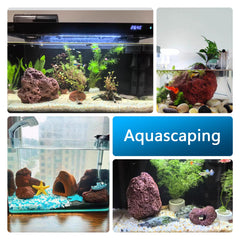 KINGRUI Red Lava Rock in a shrimp tank enhances color contrast and habitat.