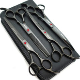 KingSTAR 7in titanium straight dog grooming scissors for precise trims.