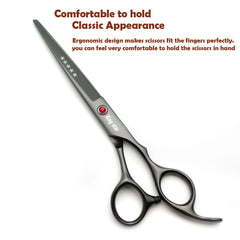 KINGSTAR down-curved dog scissors for controlled shaping along lines.