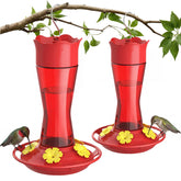 Kingsyard red hummingbird feeder 2-pack for outdoor nectar feeding