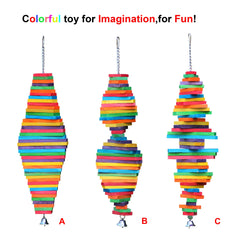 KINTOR Bird Toy bright colors enhance parrot visual engagement