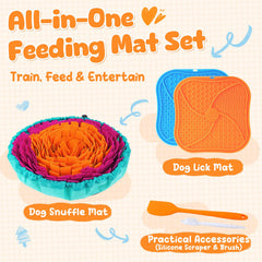 Kipritii lick mat with four texture zones, ideal for spreading treats to reduce boredom
