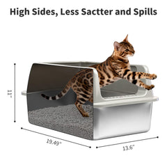 Kirecoo open-top design promotes airflow and easy monitoring of litter habits.