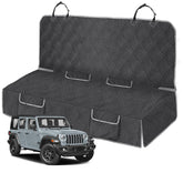 Kistrba dog car seat cover on Jeep Wrangler back seat with waterproof protection.