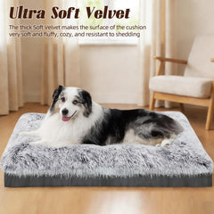 KISYYO premium dog bed 35 side detail emphasizes non-slip base and waterproof bottom for stability.