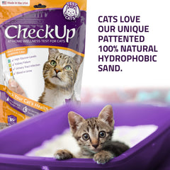 KIT4CAT hydrophobic litter keeps urine on the surface for cleaner handling.