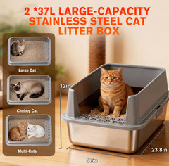 KitCaty stainless steel pan is easy to clean with smooth non-stick surfaces.