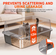 KitCaty litter box with non-slip base protects floors during use.