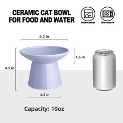 KITCHENLESTAR ceramic elevated bowl is durable and easy to clean.