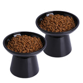 KITCHENLESTAR elevated cat bowls, wide and whisker-friendly for large cats and dogs.