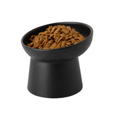 KITCHENLESTAR small ceramic raised cat bowl tilted for centered meals and less mess